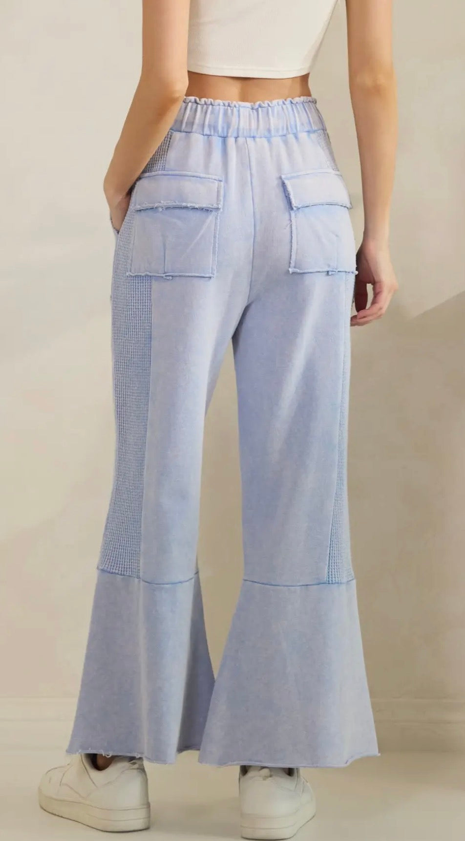 Vintage Washed Flared Panel Joggers