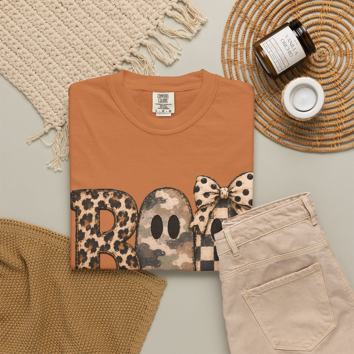 Boo Leopard & Camo Ghost Halloween T-Shirt | Comfort Colors Tee