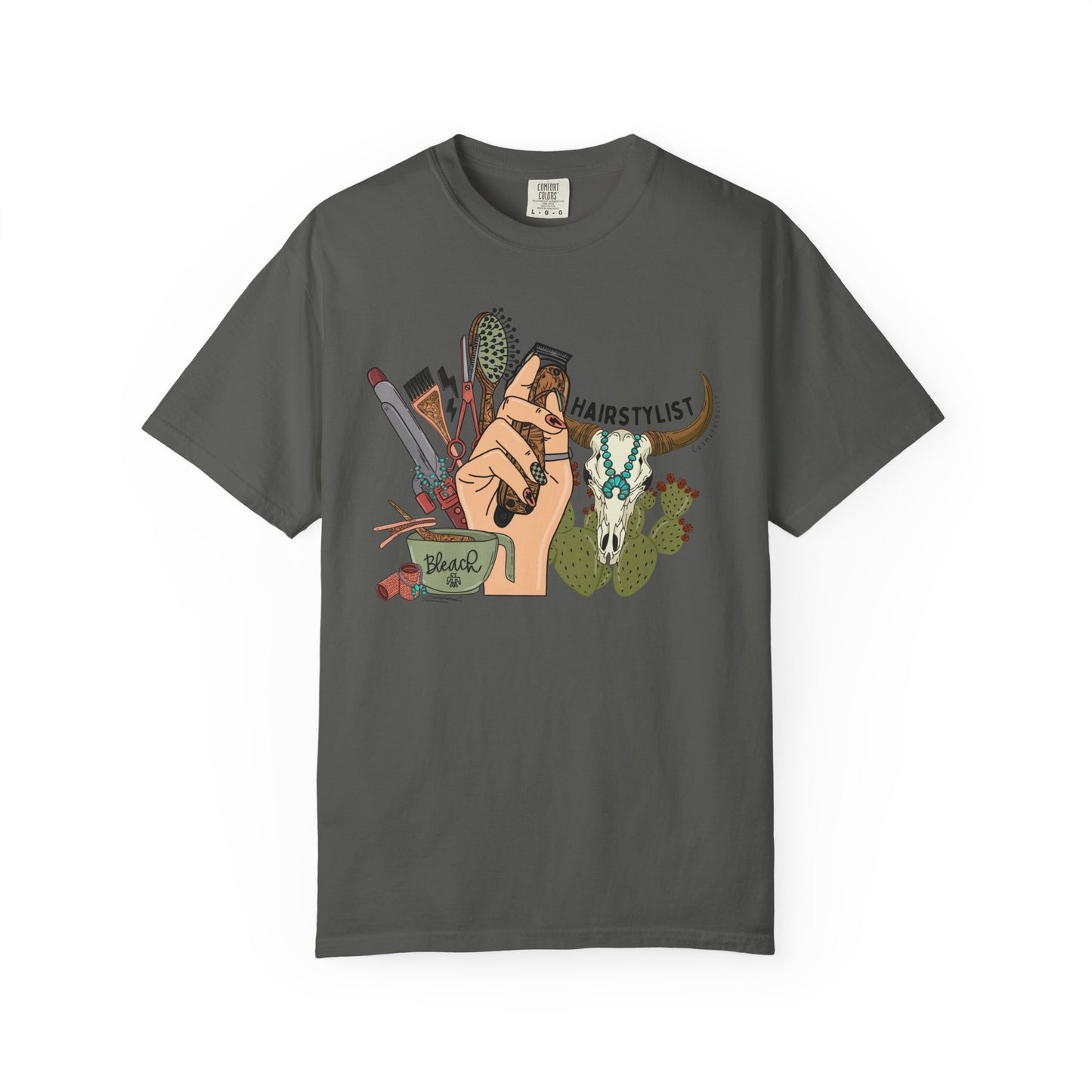 Hairstylist Retro Western T-Shirt | Comfort Colors Tee