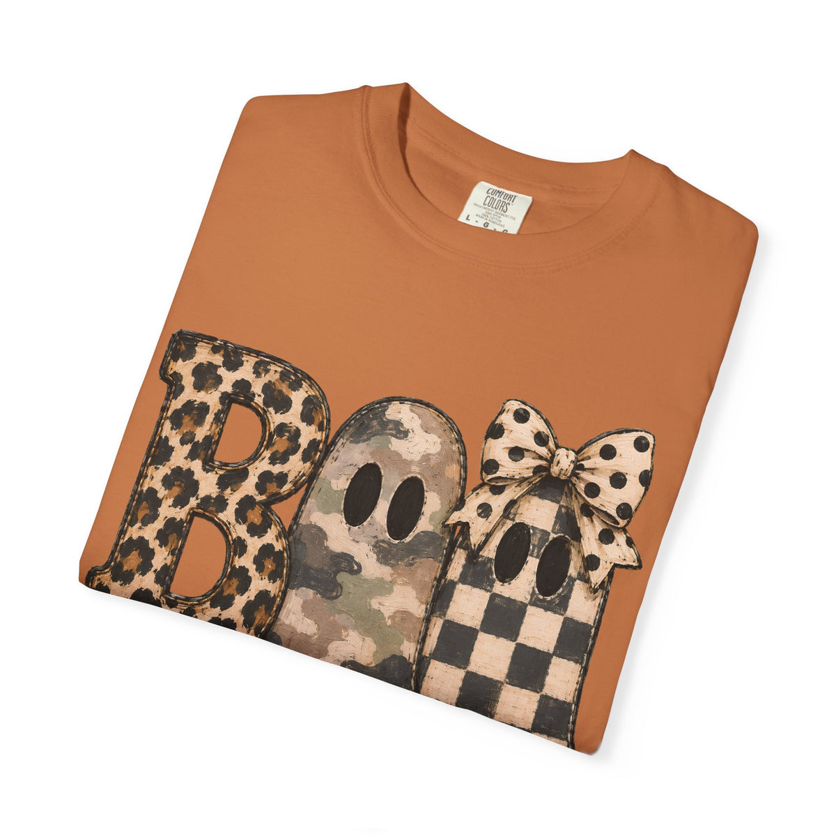 Boo Leopard & Camo Ghost Halloween T-Shirt | Comfort Colors Tee