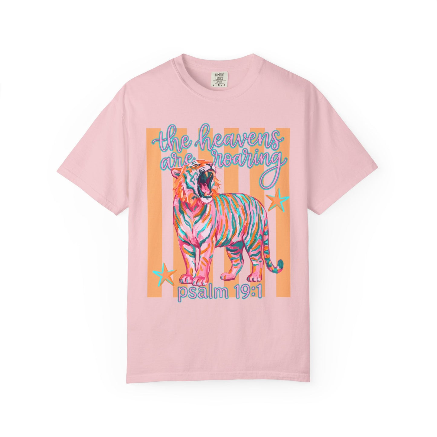 "The Heavens Are Roaring" Colorful Faith Tee | Comfort Colors Tee