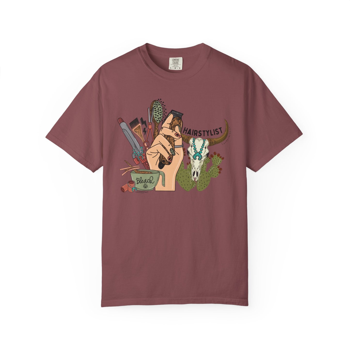 Hairstylist Retro Western T-Shirt | Comfort Colors Tee