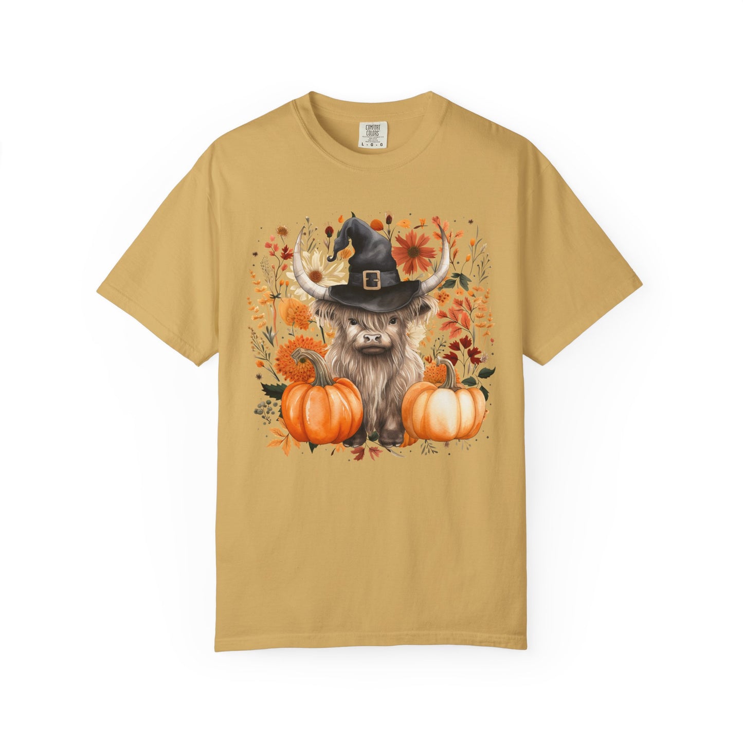 Highland Cow Pumpkin T-Shirt | Comfort Colors Tee