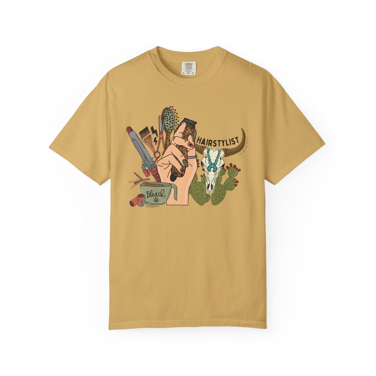 Hairstylist Retro Western T-Shirt | Comfort Colors Tee