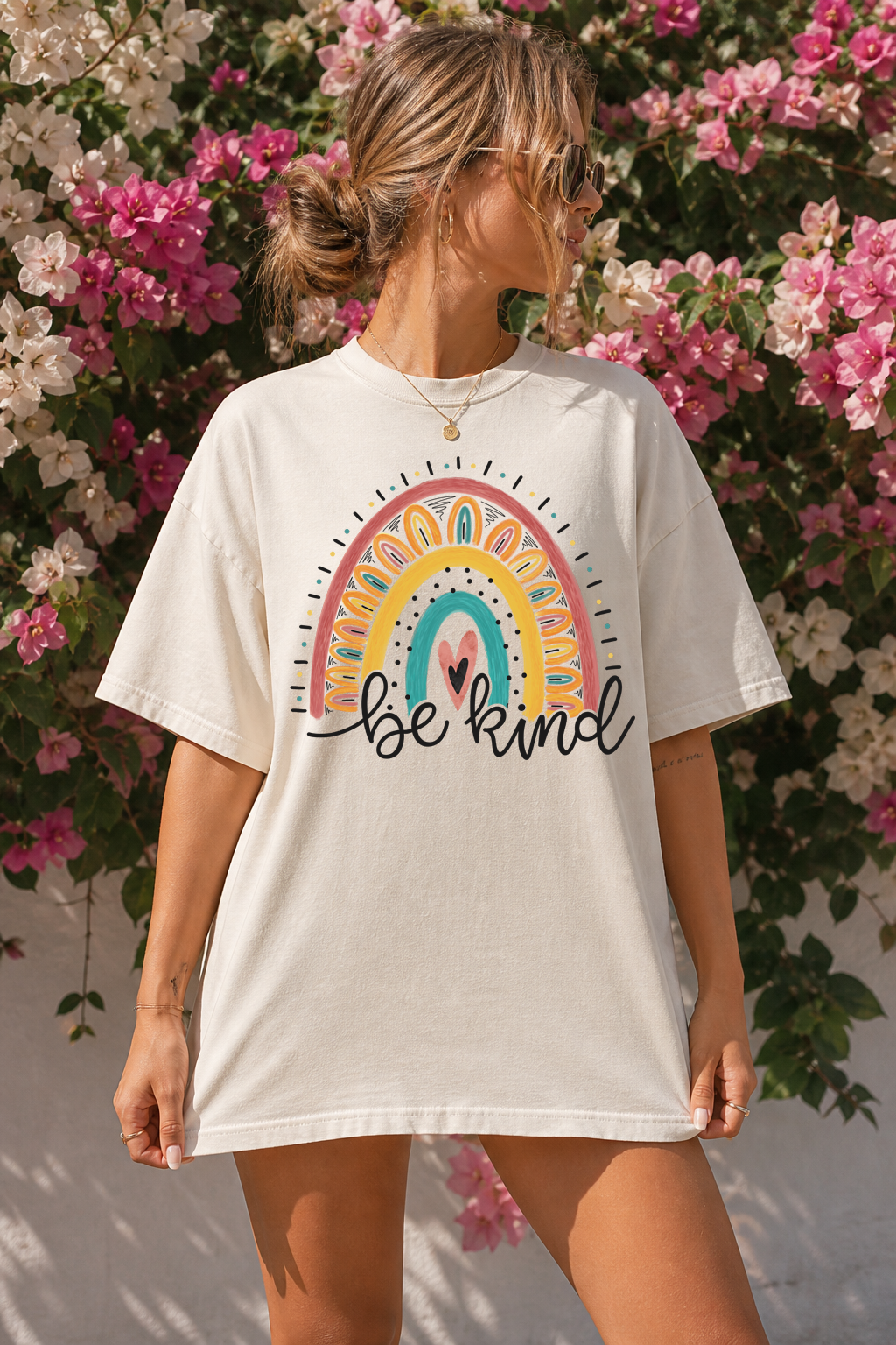 Be Kind Rainbow T-Shirt | Comfort Colors Tee
