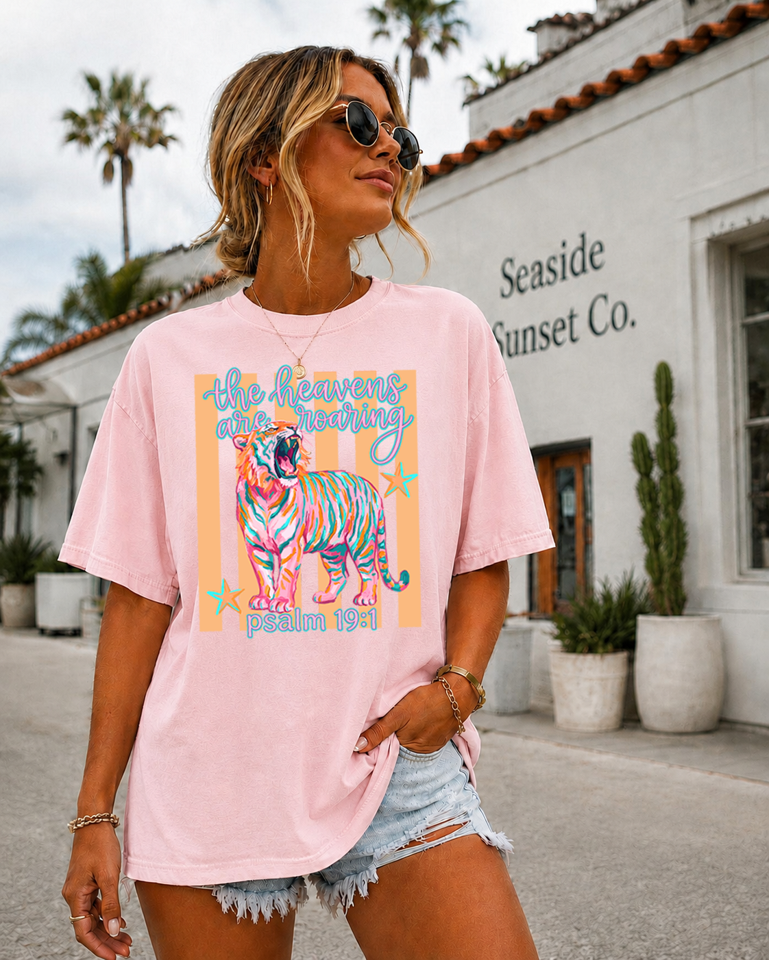 "The Heavens Are Roaring" Colorful Faith Tee | Comfort Colors Tee