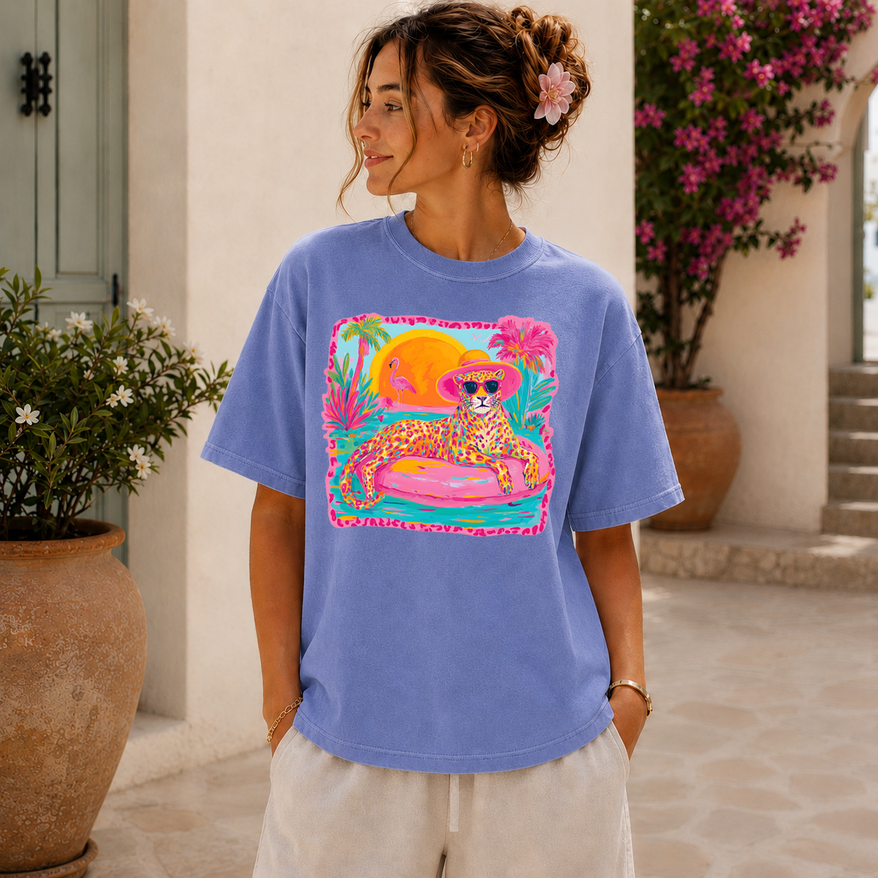 Leopard Sunset T-Shirt | Comfort Colors Tee