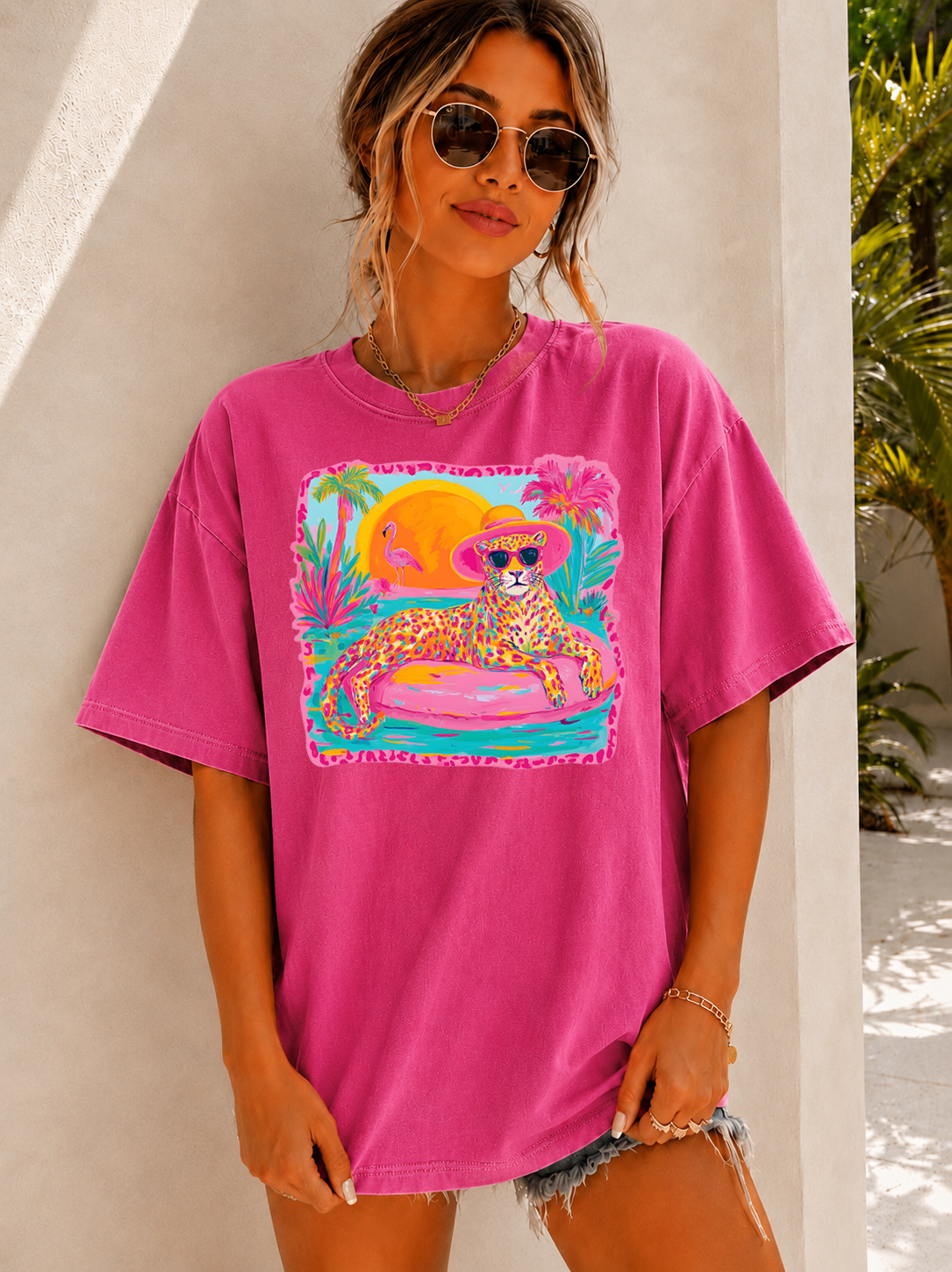 Leopard Sunset T-Shirt | Comfort Colors Tee