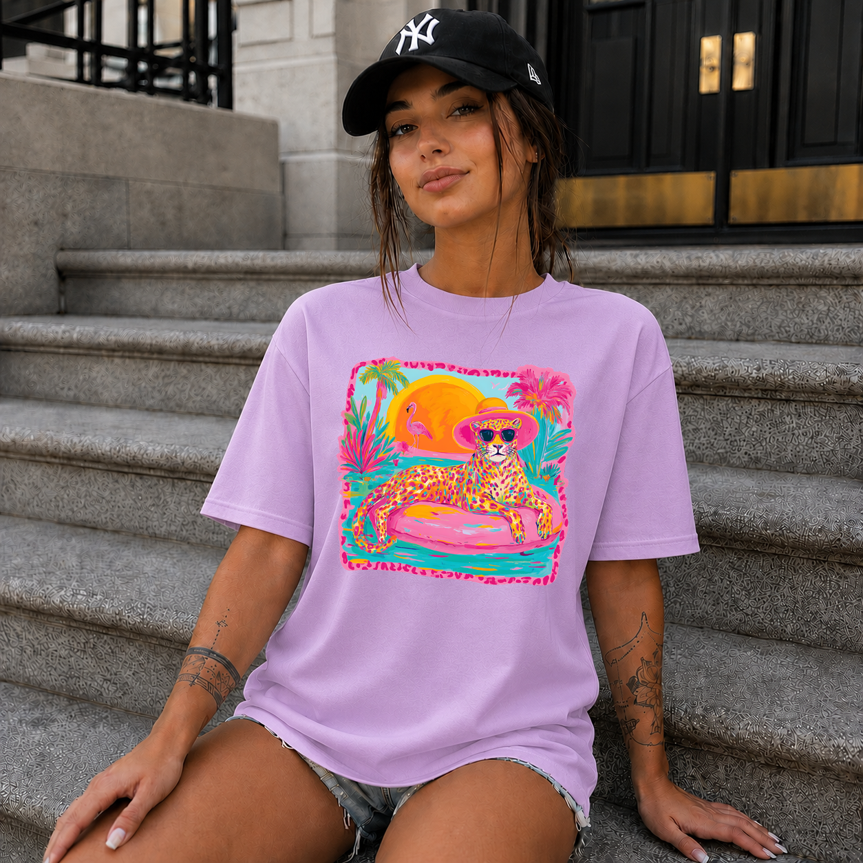 Leopard Sunset T-Shirt | Comfort Colors Tee