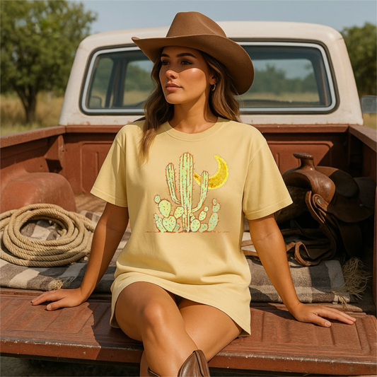 Cactus Moon T‑Shirt | Comfort Colors Tee