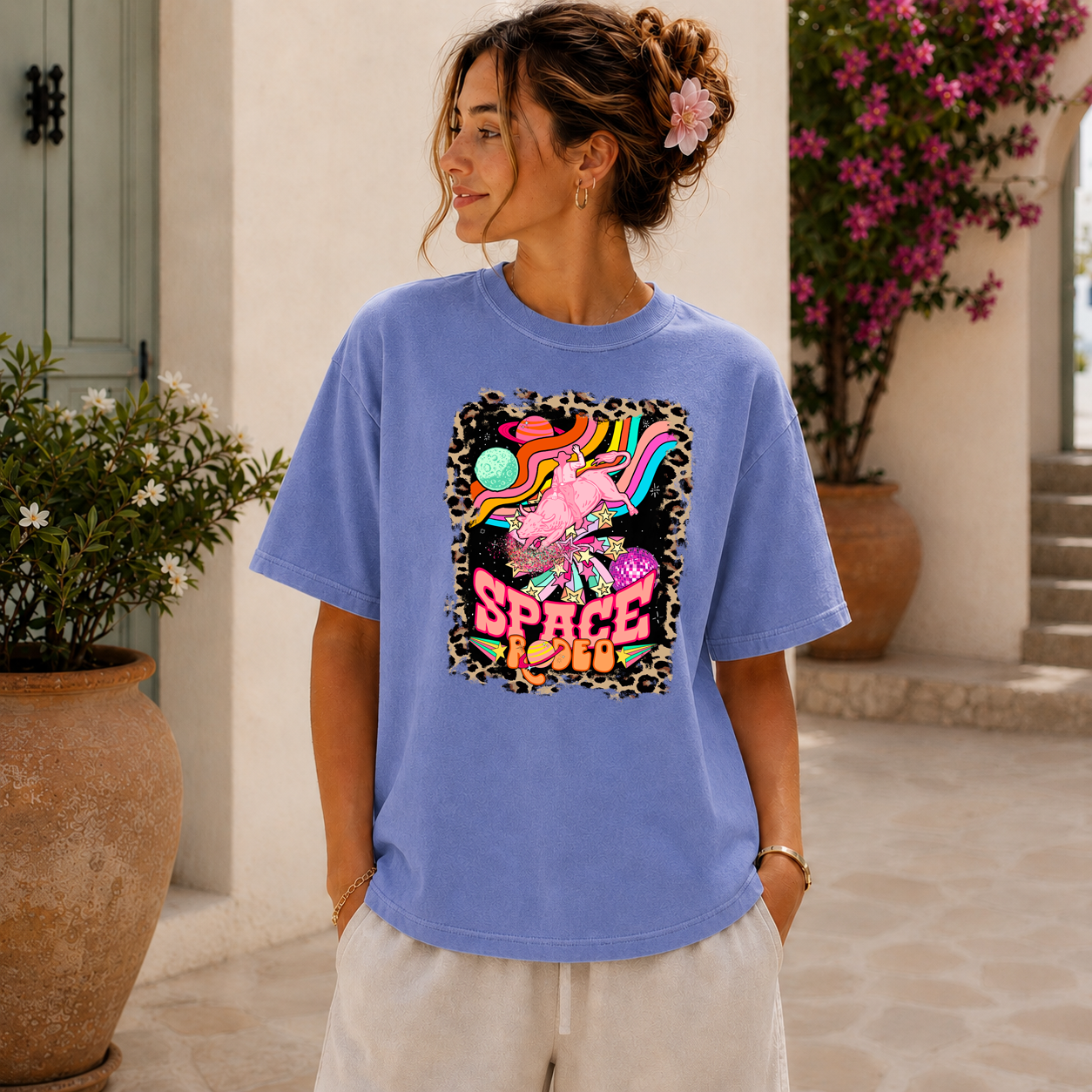 Space Rodeo Graphic T-Shirt | Comfort Colors Tee
