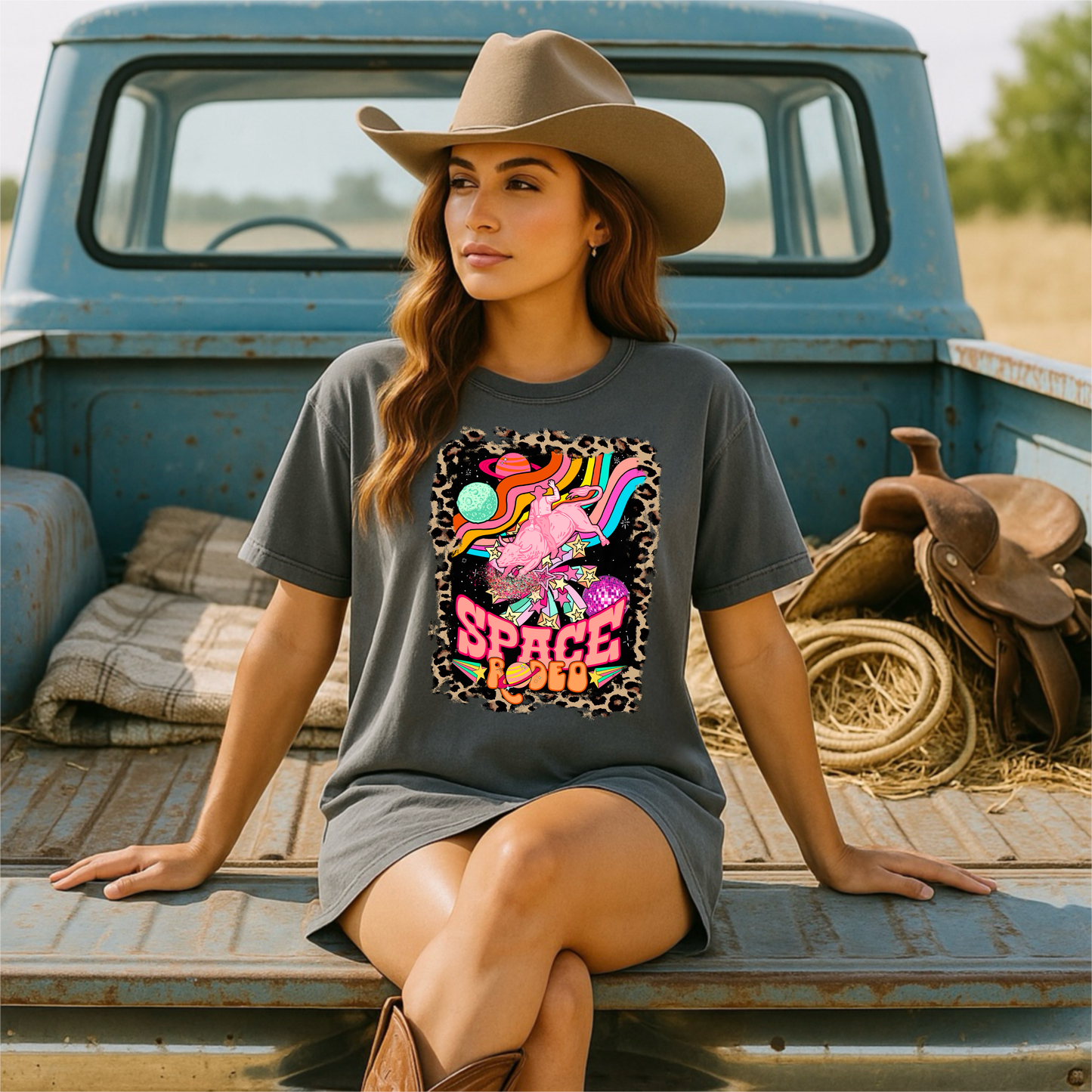 Space Rodeo Graphic T-Shirt | Comfort Colors Tee