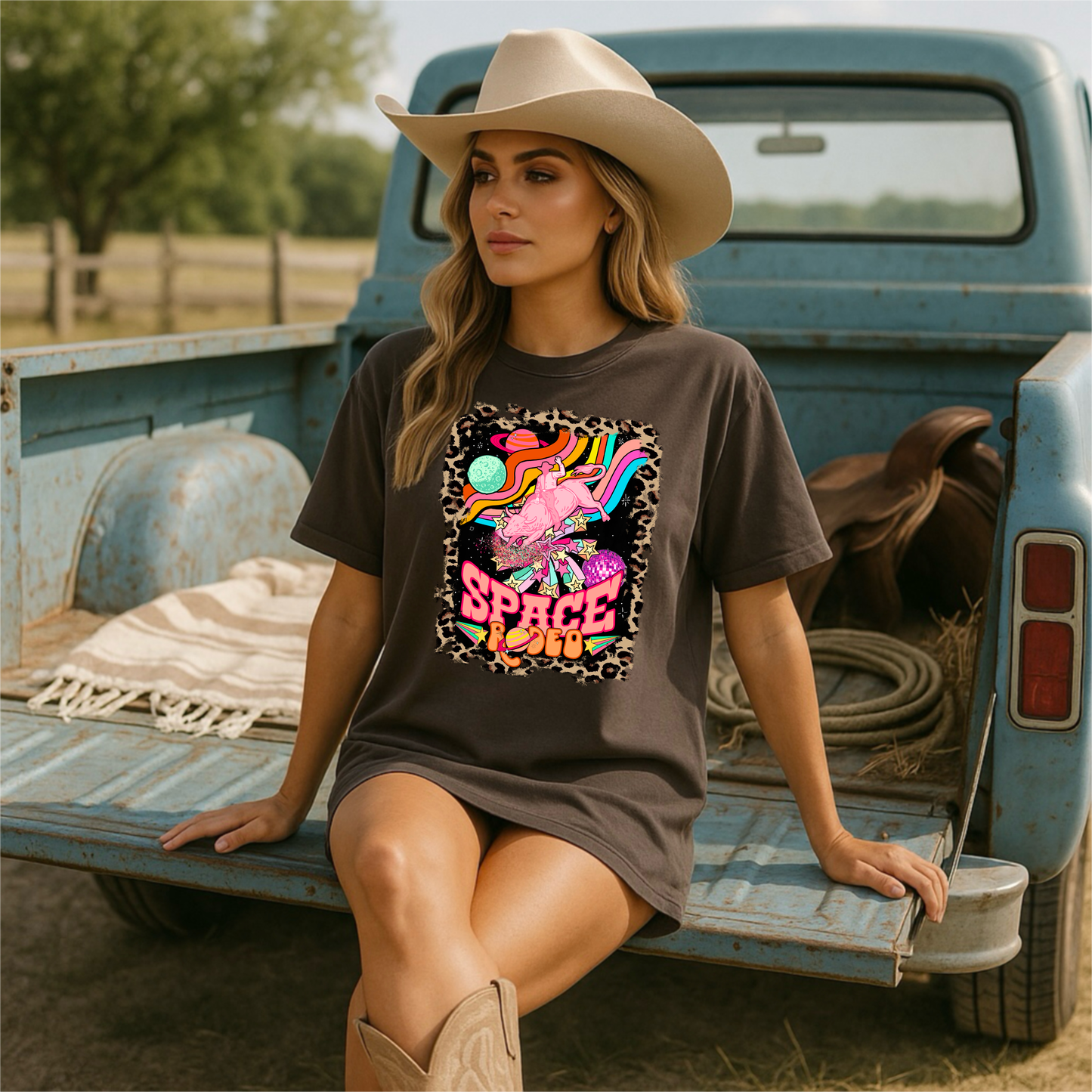 Space Rodeo Graphic T-Shirt | Comfort Colors Tee