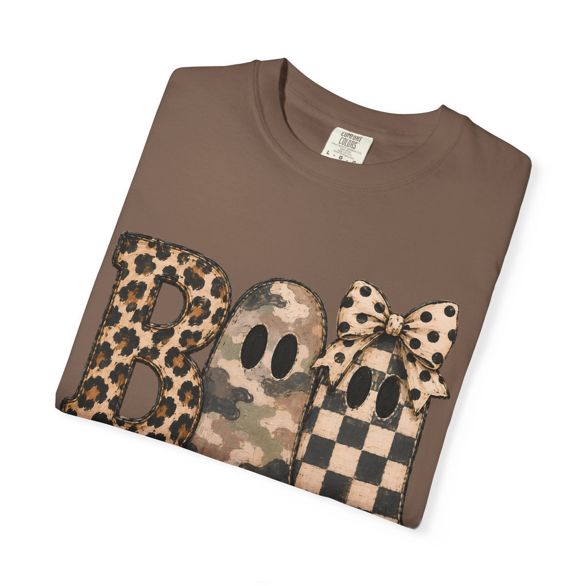 Boo Leopard & Camo Ghost Halloween T-Shirt | Comfort Colors Tee
