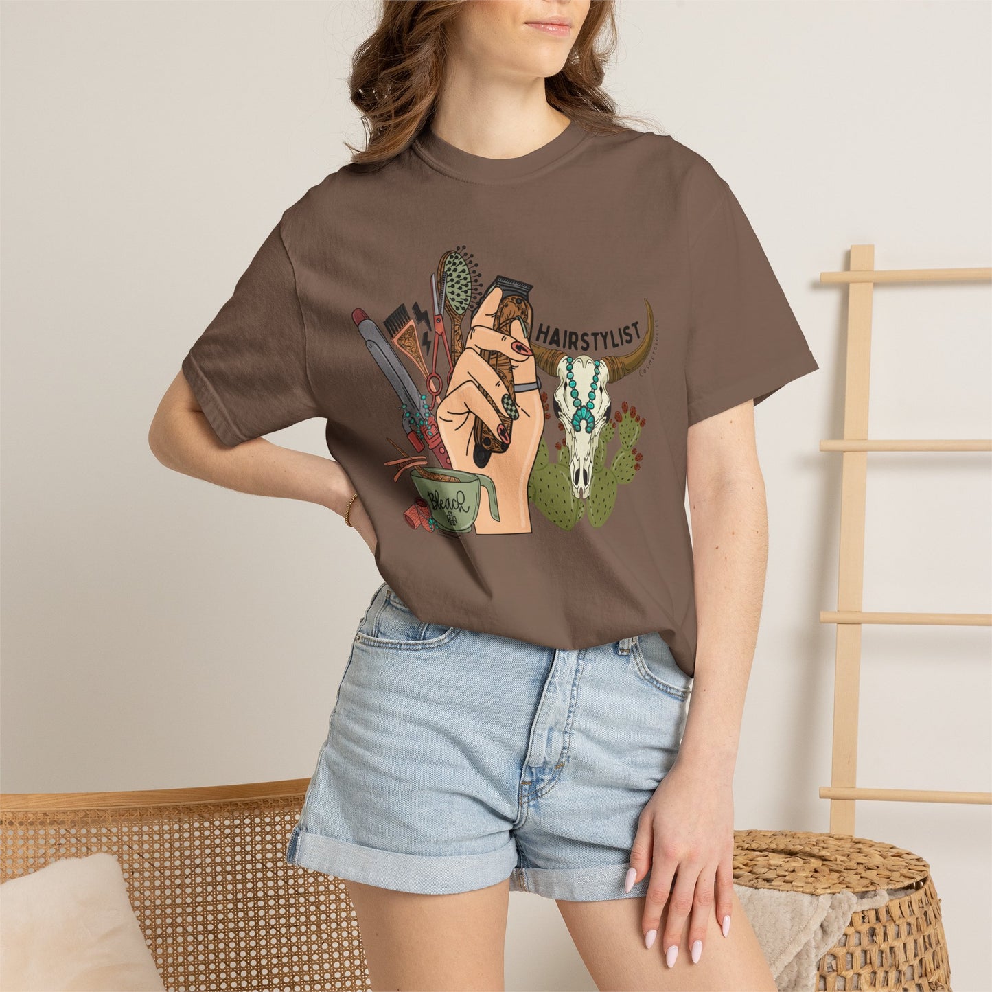 Hairstylist Retro Western T-Shirt | Comfort Colors Tee
