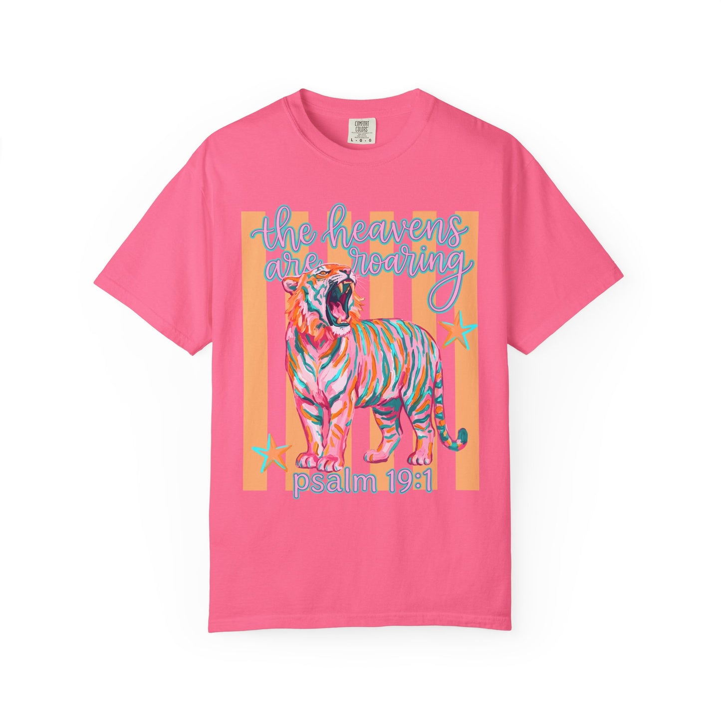 "The Heavens Are Roaring" Colorful Faith Tee | Comfort Colors Tee