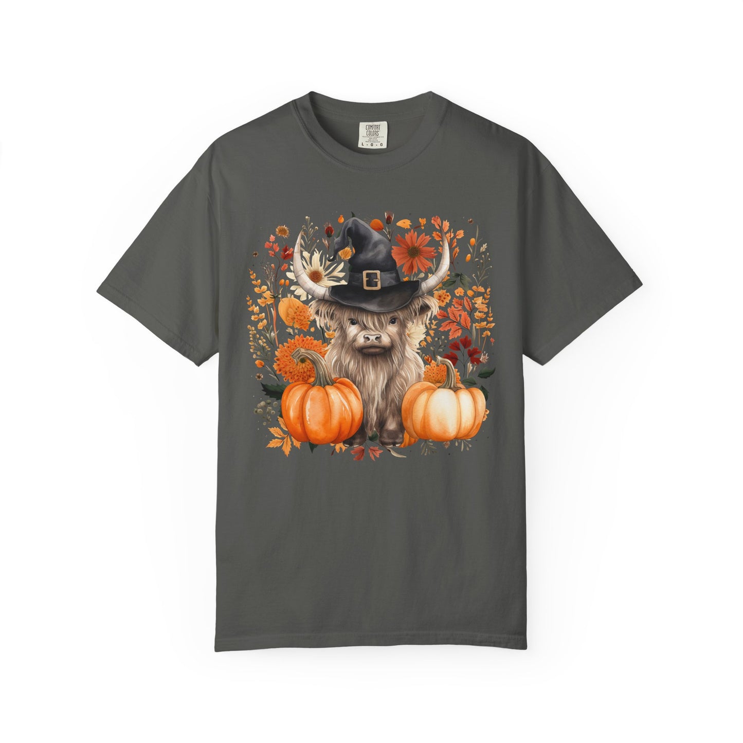 Highland Cow Pumpkin T-Shirt | Comfort Colors Tee