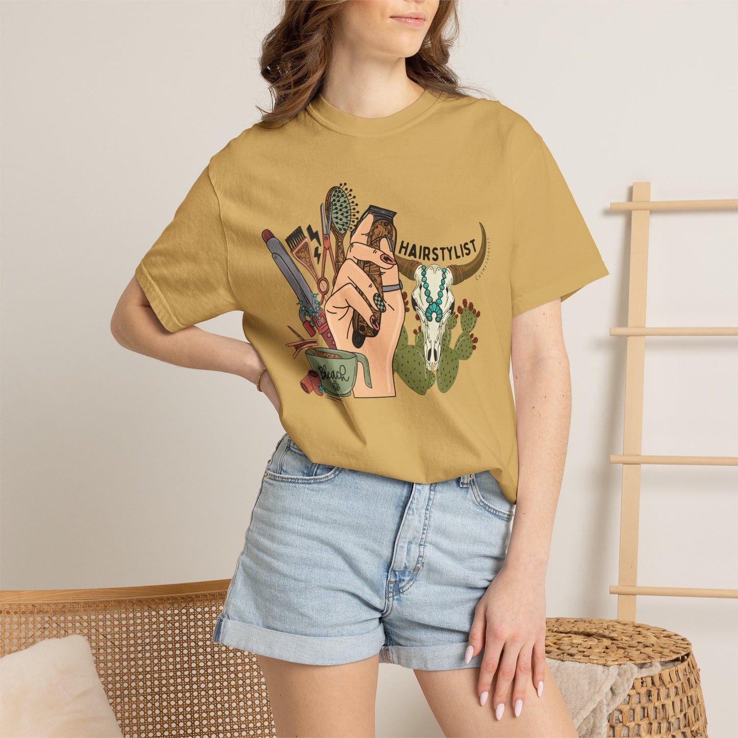 Hairstylist Retro Western T-Shirt | Comfort Colors Tee