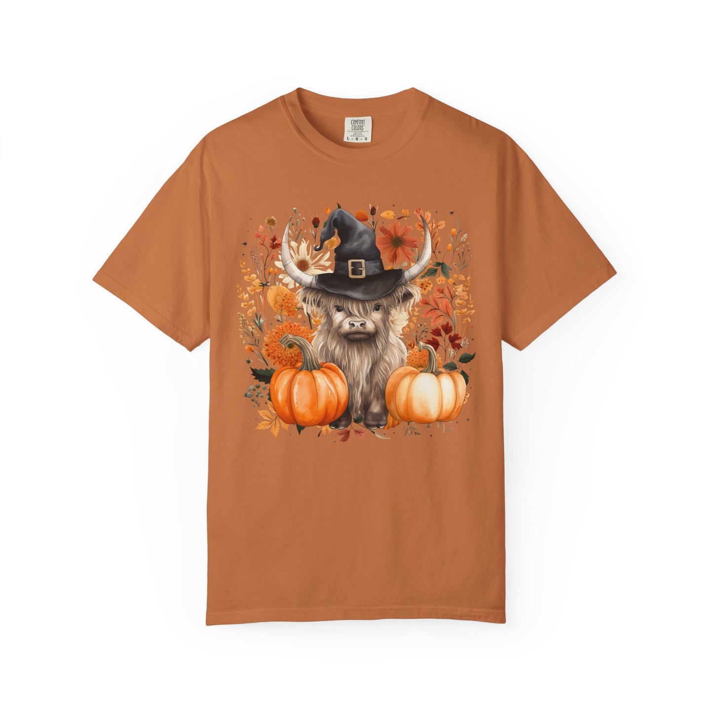 Highland Cow Pumpkin T-Shirt | Comfort Colors Tee