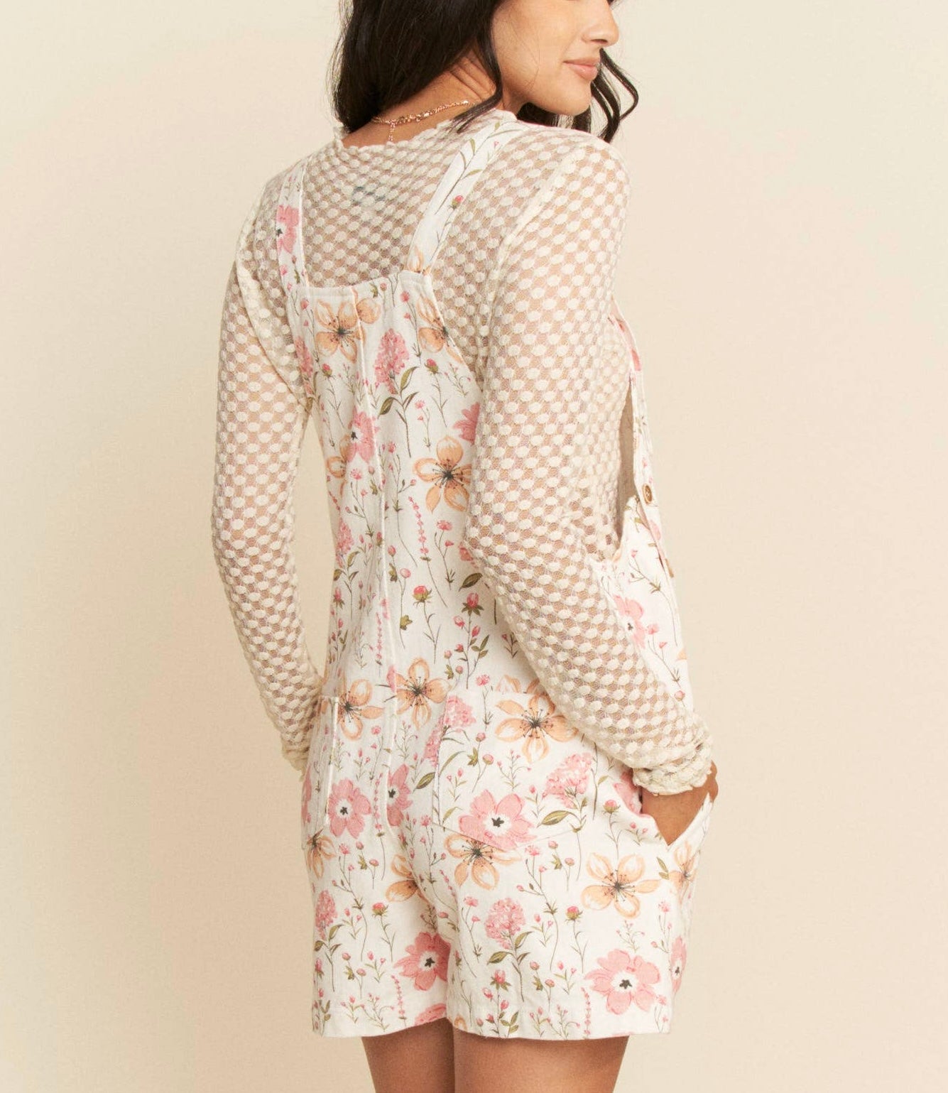 Floral Overall Romper