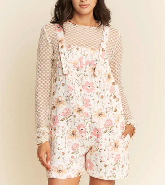 Floral Overall Romper
