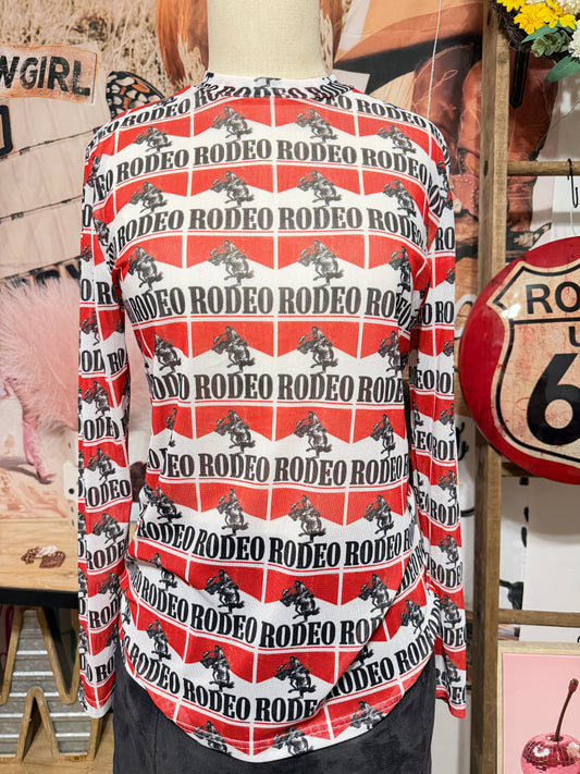 Rodeo Mesh Long Sleeve Top