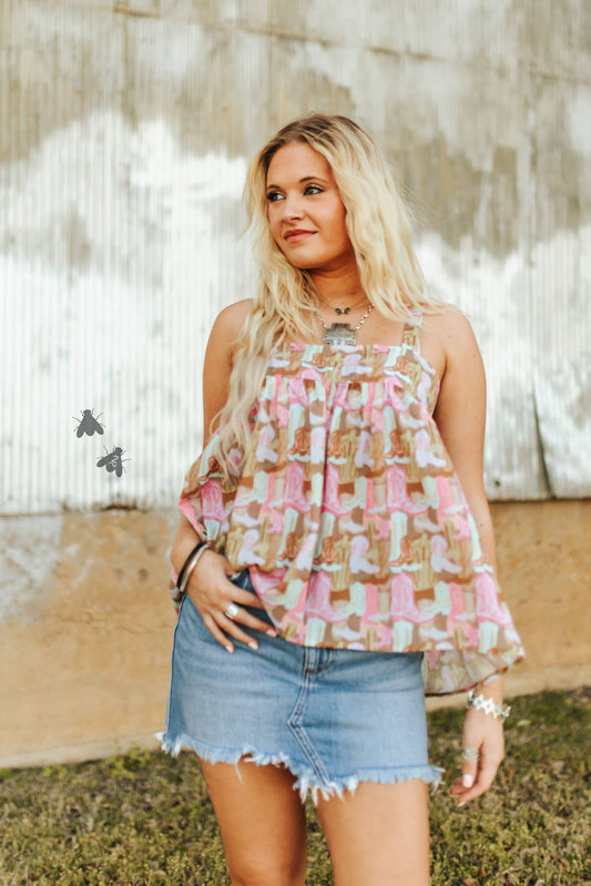 Western Hippie Tank Top