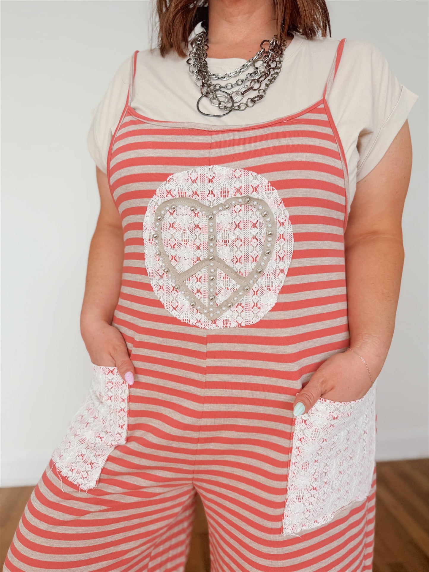 Peace and Lace Patches Jumper •Curvy•