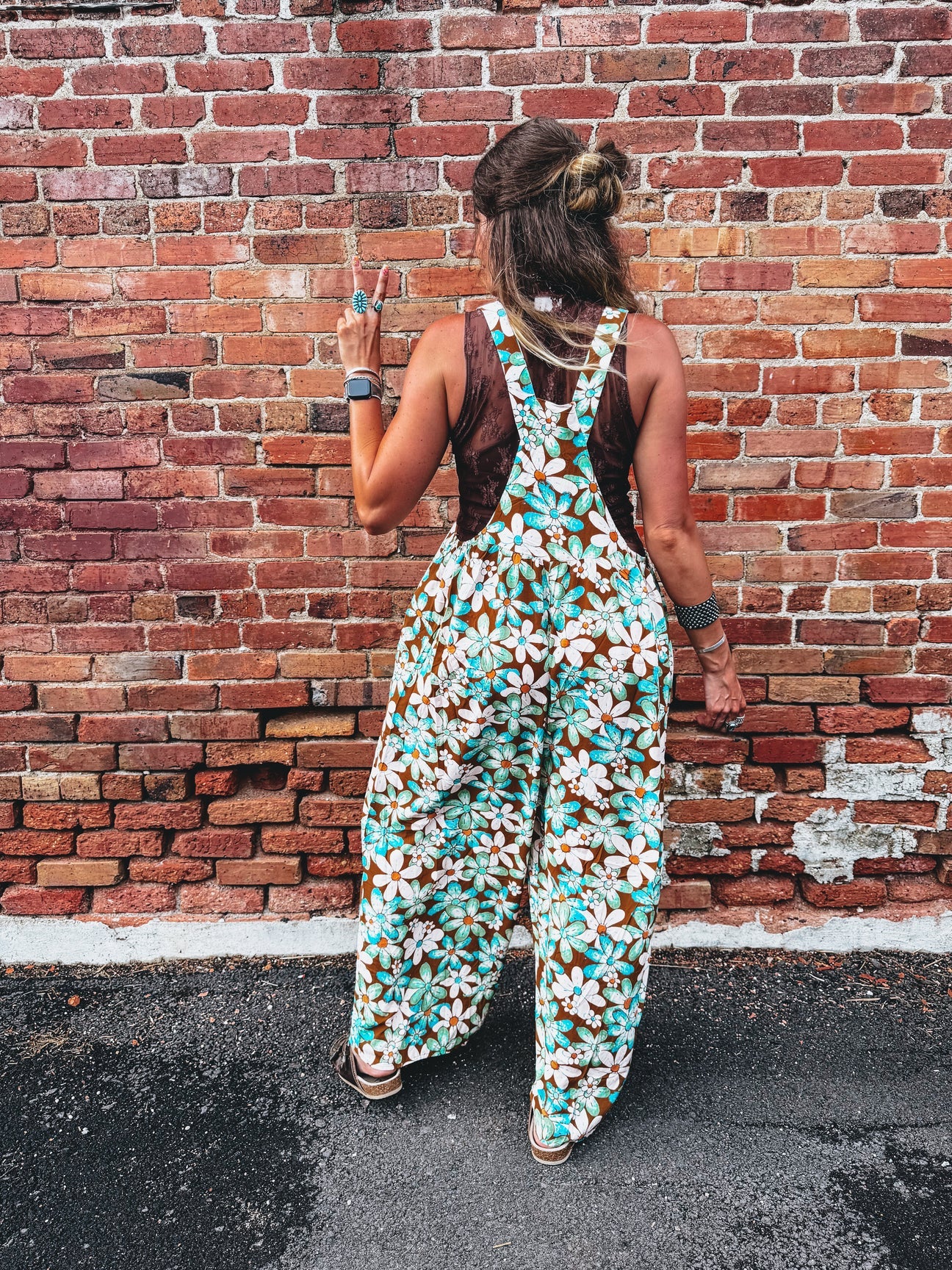 Floral Retro Overalls/Jumper Vintage Inspired