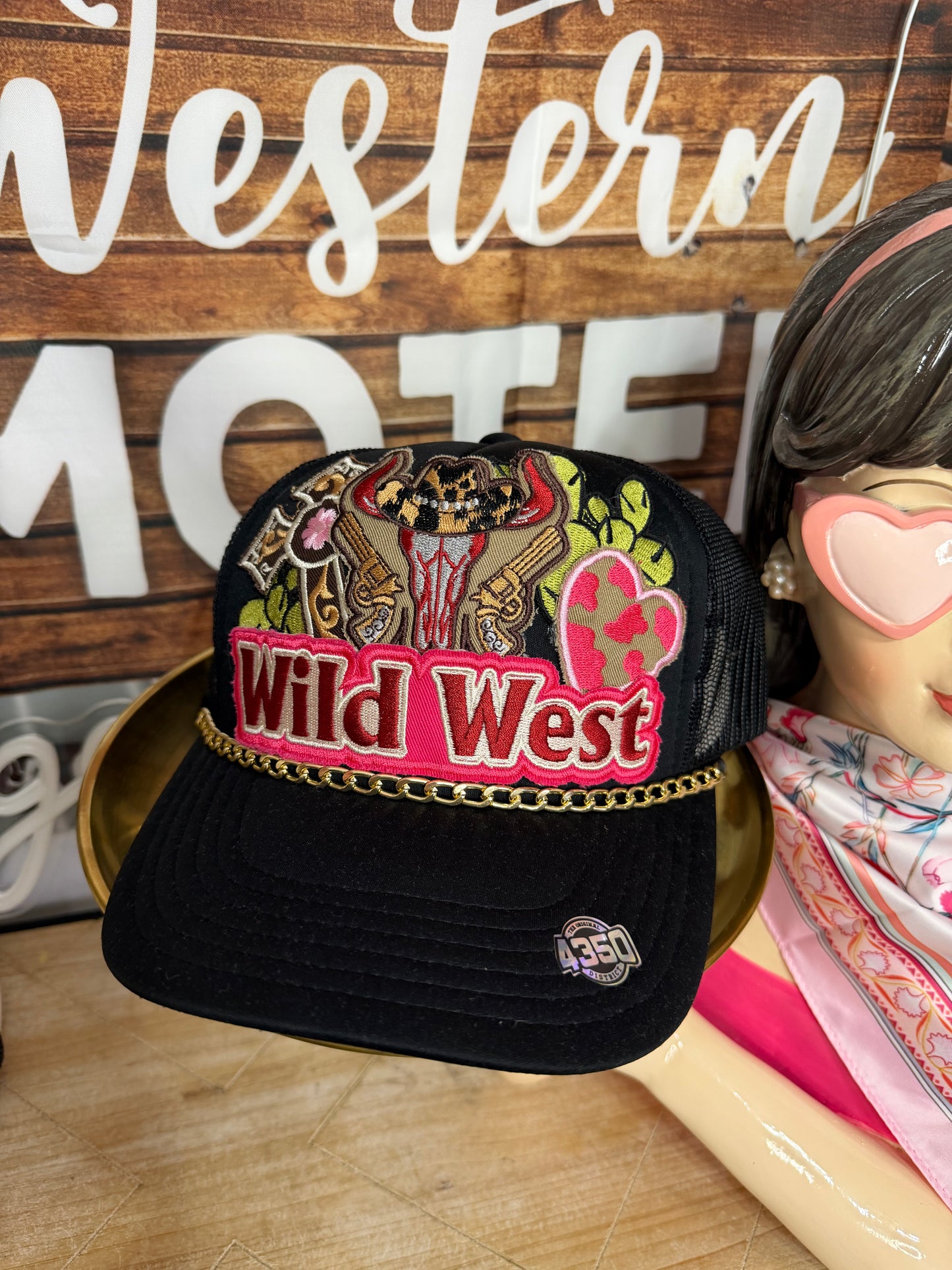 Black Wild West Patch Hat