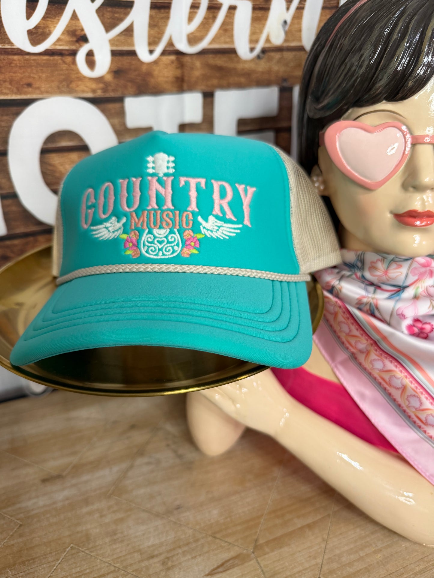 Teal Country Music Hat
